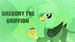 Size: 1600x910 | Tagged: safe, artist:stephen-fisher, imported from derpibooru, oc, oc:gregory griffin, griffon, male, wallpaper