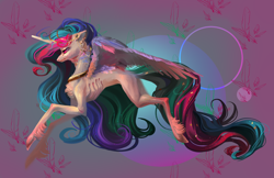 Size: 2350x1527 | Tagged: safe, artist:yanisfucker, imported from derpibooru, princess celestia, alicorn, pony, abstract background, anorexic, chest fluff, concave belly, ear piercing, earring, emaciated, female, jewelry, lanky, mare, piercing, regalia, ribcage, ribs, skinny, solo, tall, thin, unshorn fetlocks