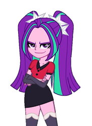 Size: 431x589 | Tagged: safe, artist:robertsonskywa1, imported from derpibooru, aria blaze, equestria girls, clothes, crossed arms, female, hazbin hotel, hellaverse, my little pony equestria girls: rainbow rocks, photo, rainbow rocks 10th anniversary, simple background, solo, solo female, transparent background, vaggie