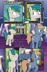 Size: 1920x2948 | Tagged: safe, artist:alexdti, imported from derpibooru, oc, oc:brainstorm (alexdti), oc:star logic, pony, unicorn, comic:quest for friendship retold, horn, male, stallion