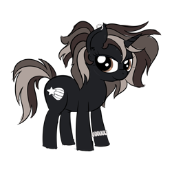 Size: 4608x4608 | Tagged: safe, artist:iamaveryrealperson, derpibooru exclusive, imported from derpibooru, oc, oc only, oc:dusk crescendo, pony, unicorn, bracelet, closed mouth, colored, cutie mark, doodle, ear piercing, eyelashes, female, guitar, horn, jewelry, looking sideways, mare, multicolored hair, multicolored mane, multicolored tail, musical instrument, piercing, ponified, scar, simple background, smiling, solo, standing, tail, trans female, transgender, transgender oc, transparent background, unicorn horn, unicorn oc