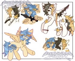 Size: 1280x1034 | Tagged: safe, artist:vtxxdd, imported from derpibooru, oc, oc only, oc:cloudy bookmark, oc:frenzy warning, pegasus, :3, ^^, eyes closed, head wings, looking at each other, looking at someone, owo, pegasus oc, rpg-7, simple background, warning sign, weapon, white background, wings