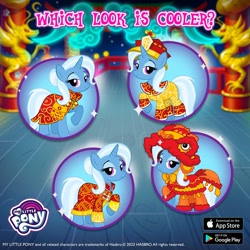 Size: 1080x1080 | Tagged: safe, imported from derpibooru, trixie, unicorn, chinese, chinese new year, gameloft, horn