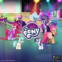 Size: 1080x1080 | Tagged: safe, imported from derpibooru, coco pommel, rarity, earth pony, unicorn, gameloft, horn