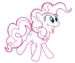 Size: 1300x1100 | Tagged: safe, artist:originalcanadian, imported from derpibooru, pinkie pie, earth pony, pony, female, open mouth, open smile, simple background, smiling, solo, trace, transparent background