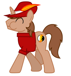 Size: 6550x6987 | Tagged: safe, artist:estories, imported from derpibooru, oc, oc:heroic armour, unicorn, absurd resolution, final fantasy, hat, horn, male, puffy cheeks, red mage, simple background, solo, stallion, transparent background, vector