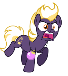 Size: 6420x7206 | Tagged: safe, artist:estories, imported from derpibooru, oc, oc only, oc:wildheart, earth pony, pony, absurd resolution, angry, christmas ball, female, mare, simple background, solo, transparent background, vector