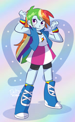 Size: 827x1346 | Tagged: safe, artist:delijz, imported from derpibooru, rainbow dash, human, equestria girls, simple background, solo