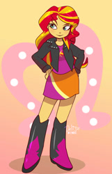 Size: 828x1288 | Tagged: safe, artist:delijz, imported from derpibooru, sunset shimmer, equestria girls, solo