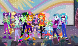 Size: 1145x683 | Tagged: safe, artist:ajosterio, imported from derpibooru, adagio dazzle, applejack, aria blaze, fluttershy, pinkie pie, rainbow dash, rarity, sci-twi, sonata dusk, twilight sparkle, equestria girls, humane five, humane six, solo, the dazzlings