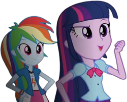 Size: 3116x2520 | Tagged: safe, editor:homersimpson1983, imported from derpibooru, rainbow dash, twilight sparkle, human, equestria girls, duo, duo female, female, my little pony equestria girls: rainbow rocks