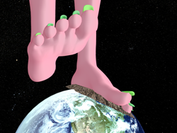 Size: 5000x3750 | Tagged: safe, artist:dragonalex555, imported from derpibooru, lemon zest, human, equestria girls, 3d, barefoot, drumming, drumming feet, earth, feet, female, fetish, foot fetish, giant human, giantess, legs, macro, my little pony equestria girls: friendship games, nail polish, pictures of legs, toenail polish, toenails