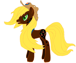 Size: 1565x1306 | Tagged: safe, artist:qjosh, imported from derpibooru, applejack, earth pony, pony, applejack's hat, bevor, corrupted element of harmony, corrupted element of honesty, cowboy hat, element of harmony, element of honesty, fangs, female, hat, mare, nightmare applejack, nightmarified, simple background, slit pupils, solo, transformation, transformation sequence, white background