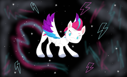 Size: 2160x1316 | Tagged: safe, artist:bluestar386, imported from derpibooru, zipp storm, pegasus, pony, female, floating, flowing mane, g5, mare, solo, space, wallpaper