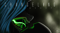 Size: 7016x3947 | Tagged: safe, artist:bluishdraft, imported from derpibooru, queen chrysalis, alien, changeling, changeling queen, alien (franchise), female, solo