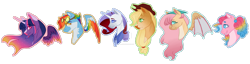 Size: 1765x453 | Tagged: safe, artist:king-victor, imported from derpibooru, alicorn, earth pony, pegasus, pony, unicorn, horn, solo