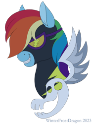 Size: 828x1099 | Tagged: safe, artist:winterfrostdragon, imported from derpibooru, rainbow dash, pegasus, pony, solo