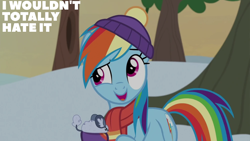 Size: 2000x1125 | Tagged: safe, edit, edited screencap, editor:quoterific, imported from derpibooru, screencap, rainbow dash, my little pony best gift ever, solo