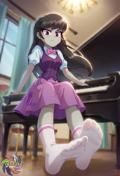 Size: 2496x3648 | Tagged: safe, octavia melody, equestria girls, ai generated, clothes, feet, female, fetish, foot fetish, foot focus, prompter:trux23, sock fetish, socks, solo