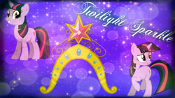 Size: 900x504 | Tagged: safe, artist:angelicsweetheart, imported from derpibooru, twilight sparkle, pony, unicorn, big crown thingy, element of magic, female, jewelry, mare, regalia, unicorn twilight