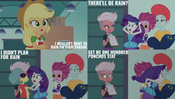 Size: 2000x1125 | Tagged: safe, edit, edited screencap, editor:quoterific, imported from derpibooru, screencap, applejack, rarity, equestria girls, equestria girls specials, my little pony equestria girls: rollercoaster of friendship