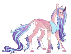 Size: 3250x2500 | Tagged: safe, artist:squishkitti, imported from derpibooru, oc, kirin, female, magical lesbian spawn, offspring, parent:princess cadance, parent:rain shine, simple background, solo, transparent background