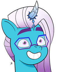 Size: 2022x2529 | Tagged: safe, artist:frownfactory, imported from derpibooru, unicorn, comet (g5), g5, glasses, horn, male, simple background, smiling, solo, transparent background