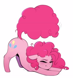 Size: 3672x3912 | Tagged: safe, artist:captainpudgemuffin, imported from derpibooru, pinkie pie, pegasus, pony, behaving like a cat, blushing, cute, diapinkes, female, floppy ears, mare, raised tail, simple background, solo, stretching, tail, white background