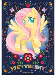 Size: 1080x1440 | Tagged: safe, imported from derpibooru, fluttershy, pegasus, pony, series:卡游辉月六, card, english, female, kayou, merchandise, official, solo, text, trading card