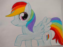 Size: 2021x1516 | Tagged: safe, artist:jamesthecartoonist, imported from derpibooru, rainbow dash, pegasus, female, solo, traditional art