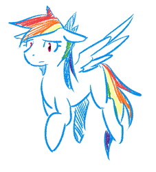 Size: 605x665 | Tagged: safe, artist:siemensohm, imported from derpibooru, rainbow dash, simple background, solo, white background