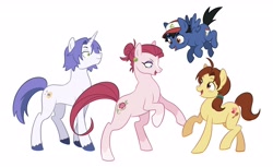 Size: 3627x2214 | Tagged: safe, artist:kianamai, imported from derpibooru, earth pony, pegasus, pony, unicorn, ash ketchum, delia ketchum, horn, pokémon, ponified, simple background, species swap, team rocket, white background