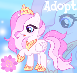 Size: 1280x1208 | Tagged: safe, artist:vi45, imported from derpibooru, oc, oc only, alicorn, pony, adoptable, base used, crown, female, filly, foal, jewelry, regalia, solo, zoom layer