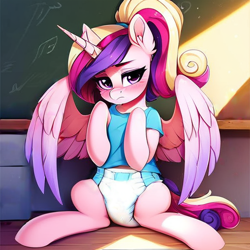 Size: 512x512 | Tagged: safe, imported from twibooru, princess cadance, ai generated, diaper, image, png