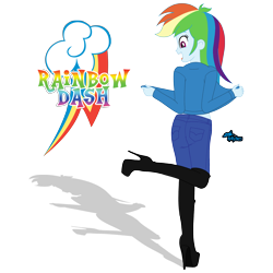 Size: 2560x2560 | Tagged: safe, artist:gibsterboy5, imported from derpibooru, rainbow dash, human, equestria girls, boots, clothes, cutie mark, denim, denim jacket, female, high heel boots, high heels, high res, jacket, jeans, leather, leather boots, looking down, one leg raised, pants, platform boots, platform heels, platform shoes, shadow, shoes, signature, simple background, smiling, solo, standing, standing on one leg, text, thigh boots, transparent background