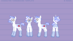 Size: 1920x1080 | Tagged: safe, imported from derpibooru, oc, oc:chroma tail, unicorn, appaloosa, coat markings, horn, paint splatter, reference sheet, turnaround