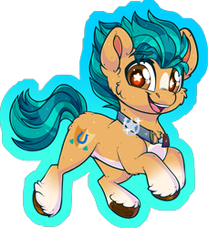 Size: 1859x2042 | Tagged: safe, artist:thehaywaiianhorse, imported from derpibooru, hitch trailblazer, earth pony, pony, cheek fluff, chibi, g5, looking at you, male, open mouth, open smile, partially transparent background, smiling, smiling at you, solo, stallion, starry eyes, unshorn fetlocks, wingding eyes