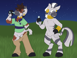 Size: 1200x900 | Tagged: safe, artist:detectivecoon, imported from derpibooru, zecora, anthro, human, unguligrade anthro, zebra, dark skin, human to anthro, male, potion, rule 63, transformation, zircon