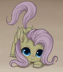 Size: 1600x1800 | Tagged: safe, artist:zetamad, imported from derpibooru, fluttershy, pegasus, pony, ass up, behaving like a cat, blushing, cute, ear fluff, face down ass up, female, fluttercat, folded wings, looking at you, looking up, looking up at you, mare, shyabetes, simple background, solo, unshorn fetlocks, wings