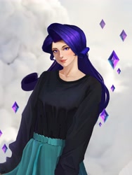 Size: 3517x4689 | Tagged: safe, alternate version, artist:st-natalie, imported from derpibooru, rarity, human, clothes, dress, humanized, looking at you