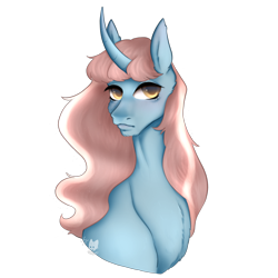 Size: 3000x3000 | Tagged: safe, artist:rainland, imported from derpibooru, oc, oc only, pony, unicorn, my little pony: pony life, artfight, artfight2024, bust, headshot commission, horn, portrait, solo