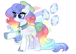 Size: 2680x1904 | Tagged: safe, artist:afterglory, imported from derpibooru, oc, earth pony, pony, beret, bow, clothes, female, hat, mare, necktie, simple background, solo, tail, tail bow, transparent background