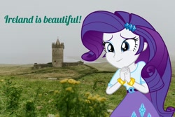 Size: 1024x683 | Tagged: safe, artist:cloudy glow, edit, imported from derpibooru, vector edit, rarity, human, equestria girls, equestria girls in real life, female, ireland, irl, photo, solo, vector