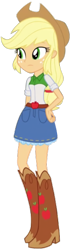 Size: 706x2441 | Tagged: safe, edit, edited screencap, editor:cutler1228, imported from derpibooru, screencap, applejack, human, equestria girls, background removed, female, not a vector, simple background, solo, transparent background