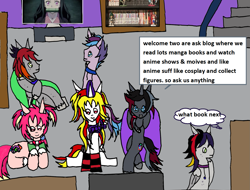 Size: 1493x1134 | Tagged: safe, artist:ask-luciavampire, imported from derpibooru, oc, earth pony, pegasus, pony, undead, unicorn, vampire, vampony, anime and manga, ask, horn, tumblr