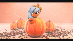 Size: 1920x1080 | Tagged: safe, artist:fallenponiesproduction, oc, oc only, oc:iva, pony, 3d, female, mare, pumpkin, solo