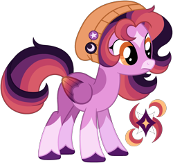 Size: 2539x2390 | Tagged: safe, artist:strawberry-spritz, imported from derpibooru, starlight glimmer, pegasus, pony, alternate design, beanie, hat, race swap, simple background, solo, transparent background