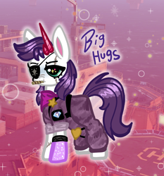 Size: 1508x1620 | Tagged: safe, artist:nootaz, imported from derpibooru, oc, oc:big hugs, pony, cigar, eye scar, eyepatch, facial scar, metal gear, ponified, scar