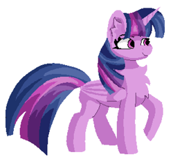 Size: 628x571 | Tagged: safe, imported from derpibooru, twilight sparkle, alicorn, pony, digital art, female, mare, pixel art, simple background, solo, solo female, twilight sparkle (alicorn)