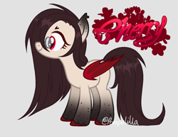 Size: 1252x966 | Tagged: safe, artist:pompolilla, imported from derpibooru, oc, oc:cherry, bat pony, pony, female, glasses, mare, simple background, solo